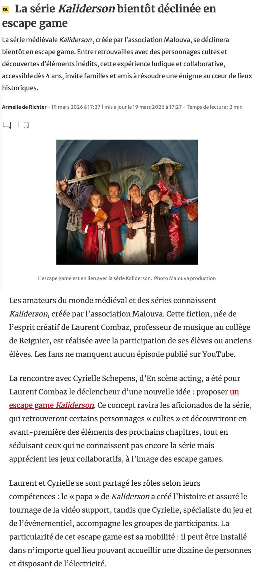 190326LDL - Kaliderson escape game la roche